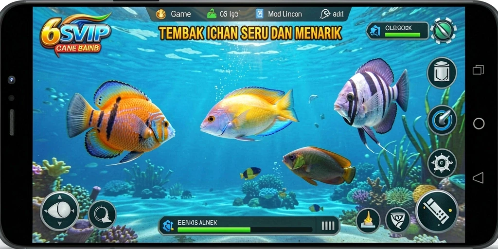 Tampilan gameplay Tembak Ikan 6SVIP yang seru dan menarik.