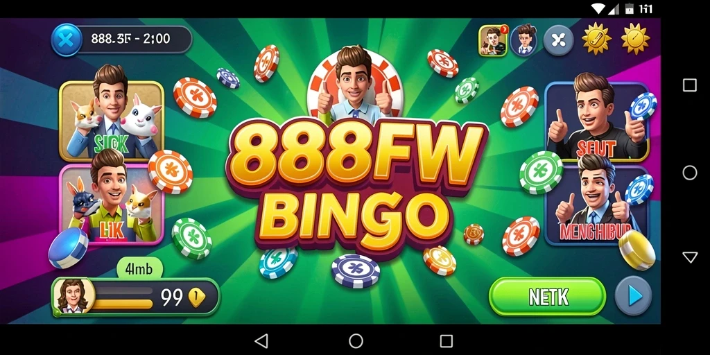 Screenshot gameplay 888FW menampilkan keseruan permainan Bingo.