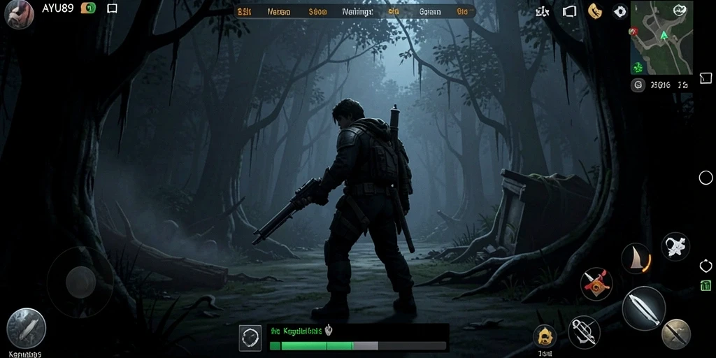 Screenshot AYU89 menampilkan suasana mencekam saat menjelajahi tempat-tempat angker.