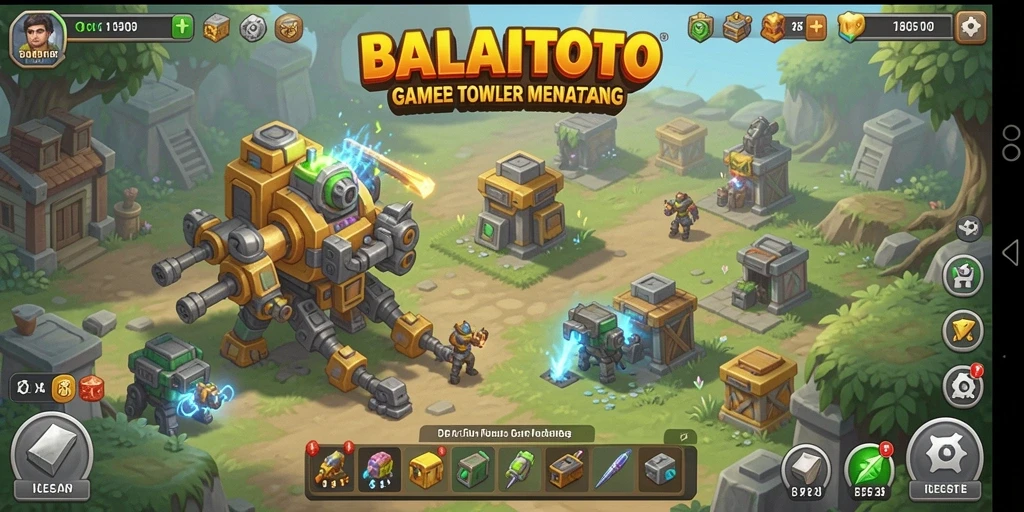 Gameplay Tower Defense BALAITOTO yang menegangkan dan seru.