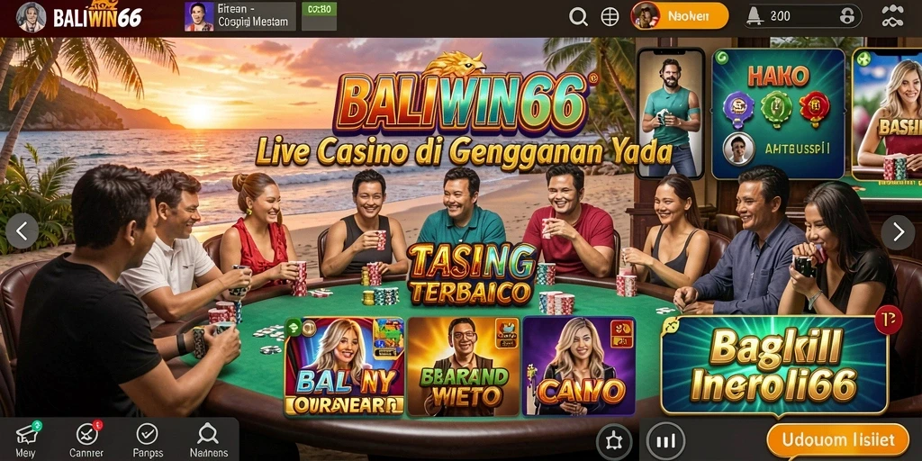 Screenshot gameplay <strong>BALIWIN66</strong> menunjukkan suasana nyata Kasino Live Casino.
