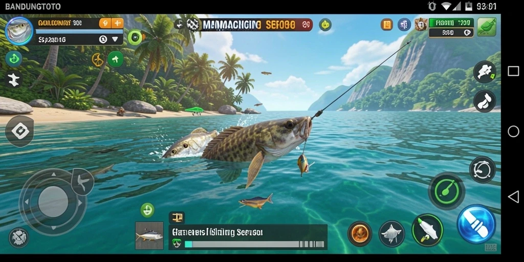 Tampilan menakjubkan dari gameplay memancing BANDUNGTOTO.