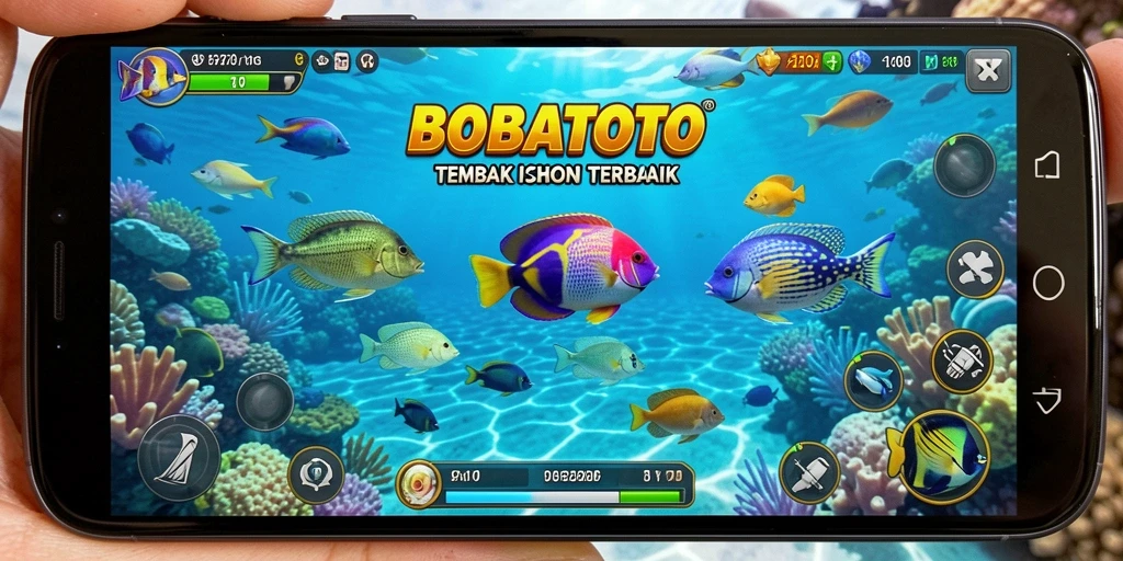 Tampilan gameplay BOBATOTO menembak ikan dengan grafis yang memukau.