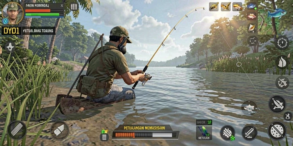 Gameplay DY01 yang menarik dengan pemandangan alam bawah laut yang indah.