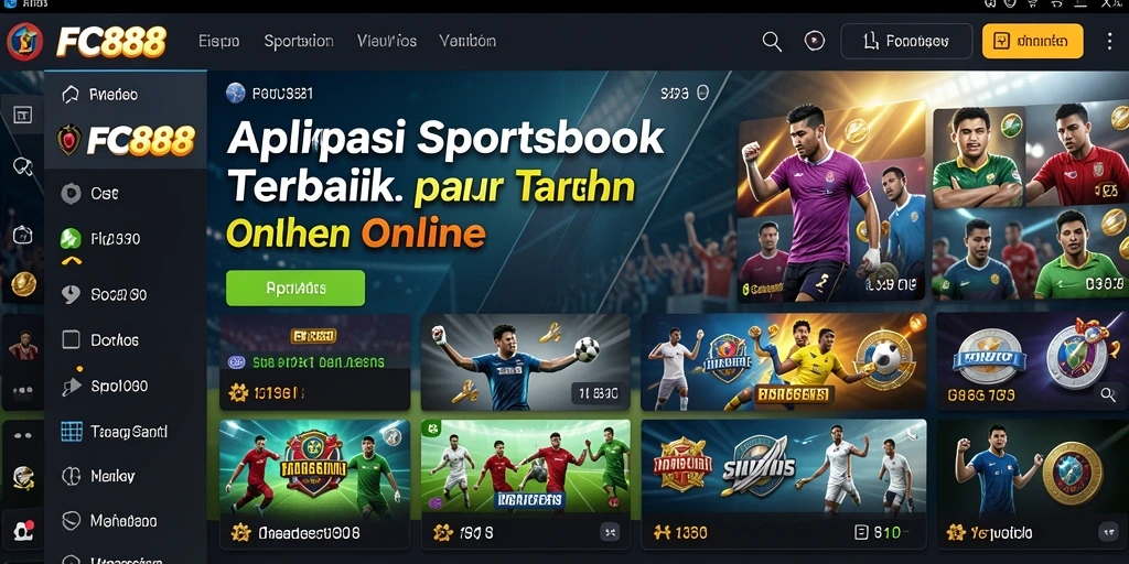 Tampilan antarmuka aplikasi FC888 saat melakukan taruhan olahraga.