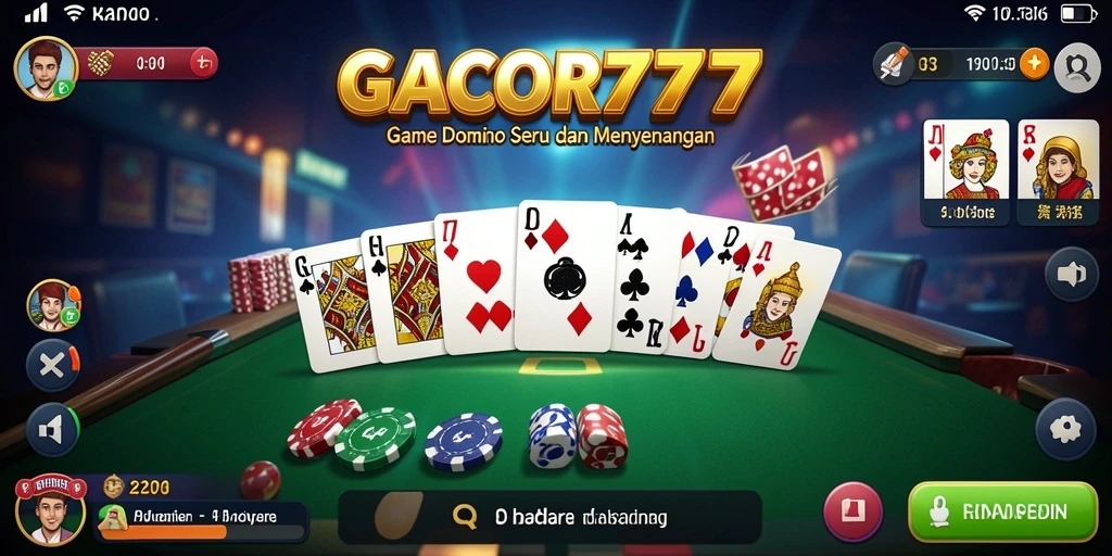 Screenshot gameplay GACOR777 menampilkan aksi seru permainan Domino.