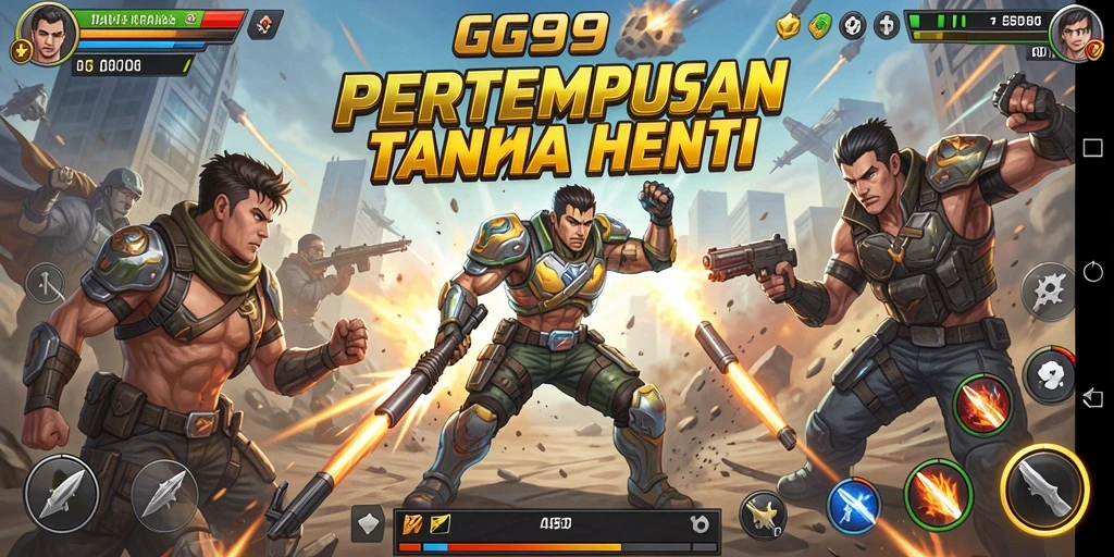 Tangkapan layar GG999 menampilkan aksi pertempuran yang mendebarkan.