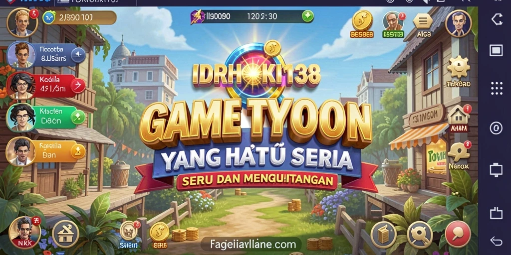 Screenshot menampilkan gameplay seru dari IDRHOKI138 dengan pengelolaan bisnis Tycoon.
