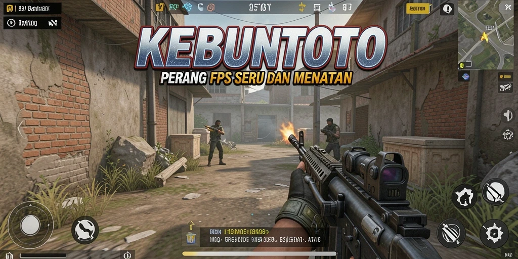 Gameplay KEBUNTOTO menampilkan aksi tembak-menembak yang mendebarkan.