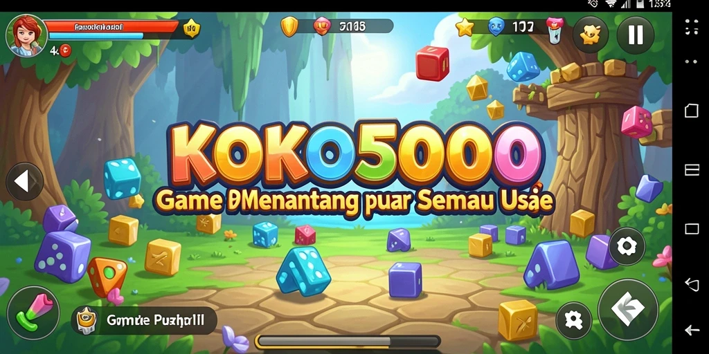 Tampilan gameplay KOKO5000 yang menarik dan penuh warna.
