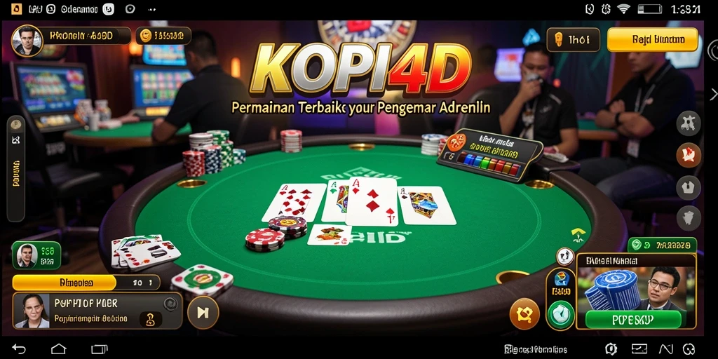 Tampilan gameplay Poker seru di KOPI4D yang menarik dan kompetitif.