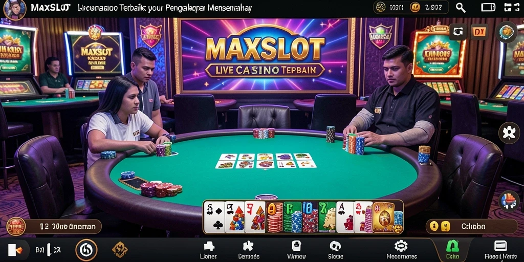 Screenshot gameplay Live Casino MAXSLOT yang menarik dan interaktif.