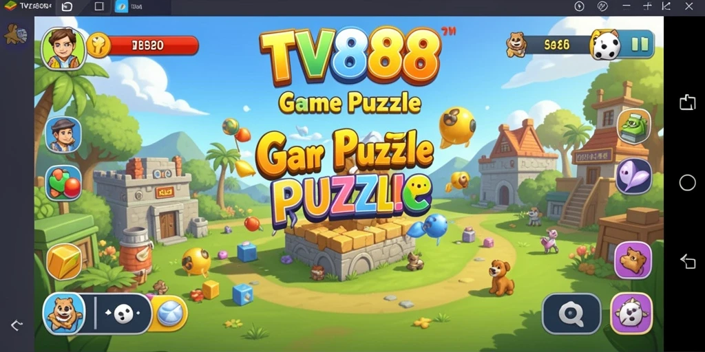 Screenshot TV888 menampilkan gameplay Puzzle yang seru dan menantang.