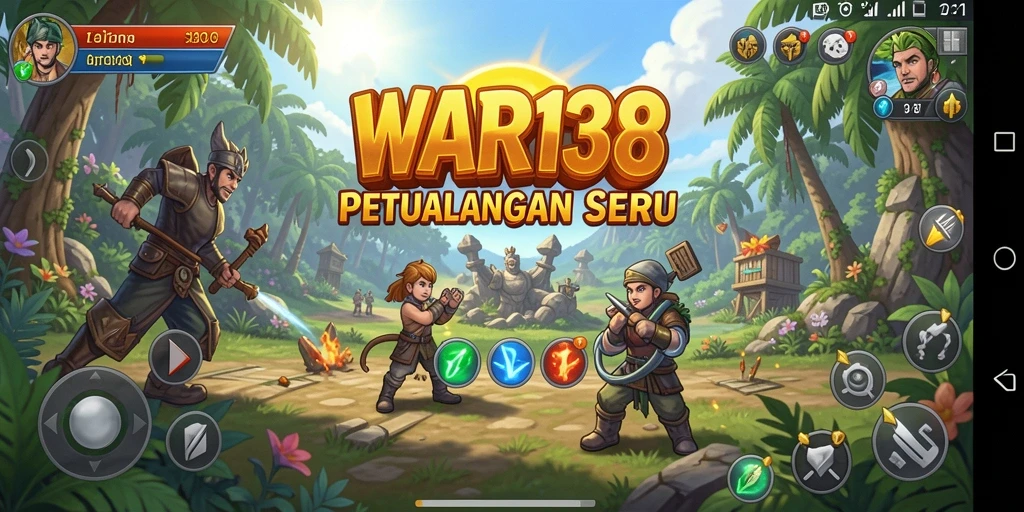 Screenshot menunjukkan momen mendebarkan selama gameplay petualangan di WAR138.