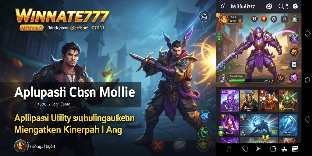 Tampilan antarmuka aplikasi WINRATE777 yang sederhana dan efektif.